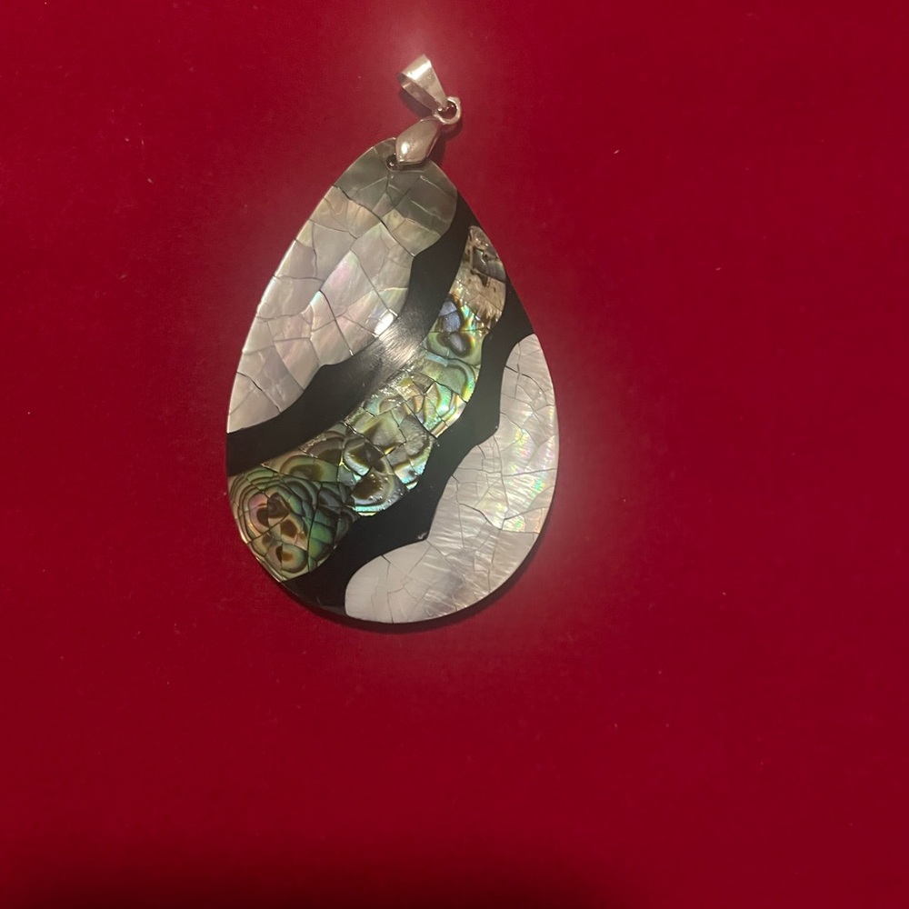 Elegant Mother of Pearl Teardrop Pendant